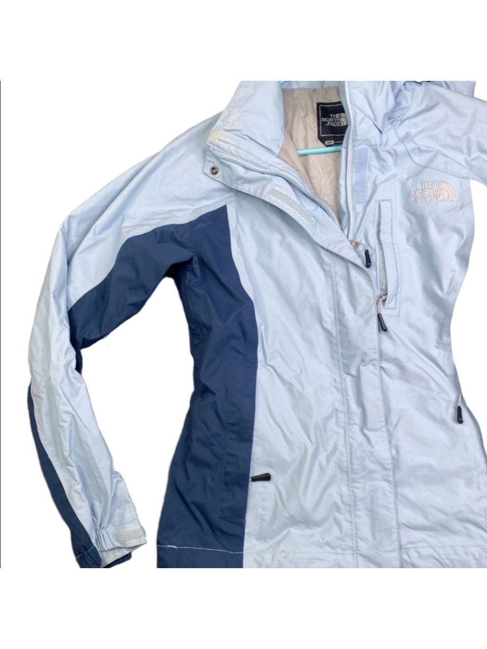 The North Face HyVent Hooded Jacket Women’s Small Blue EUC - Picture 4 of 9